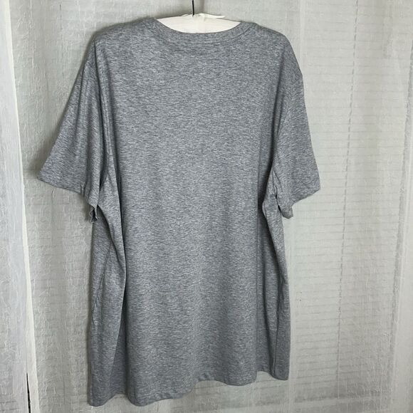 Nike XL Heather Gray Men’s Training Crew Short Sleeve Cotton Blend Tee - Picture 2 of 8